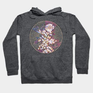 Blooming Macartney Rose Floral Rainbow Mosaic Hoodie